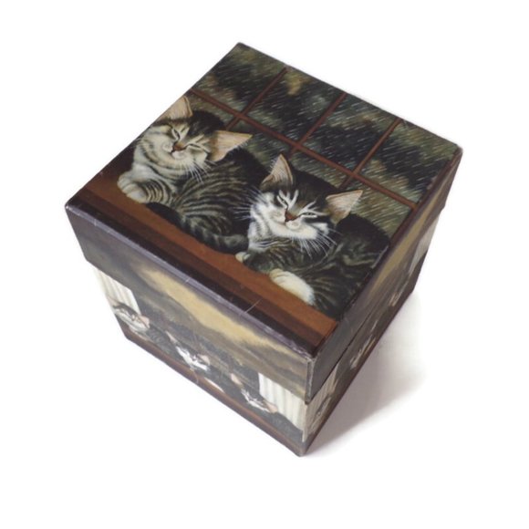 Cat's Cardboard Storage Boxes Set of Four Different Sizes    3260 - Picture 2 of 11